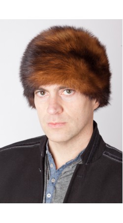 Dark Polecat fur hat 